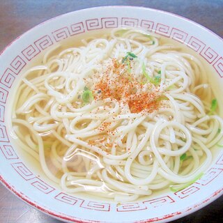 五島うどんのかけうどん